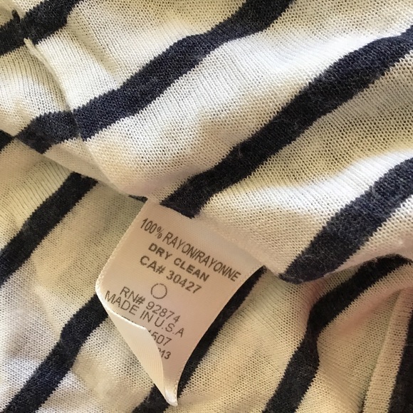 SPLENDID JERSEY KNIT STRIPED CARDIGAN BLUE AND WHITE MEDIUM - Picture 7 of 8